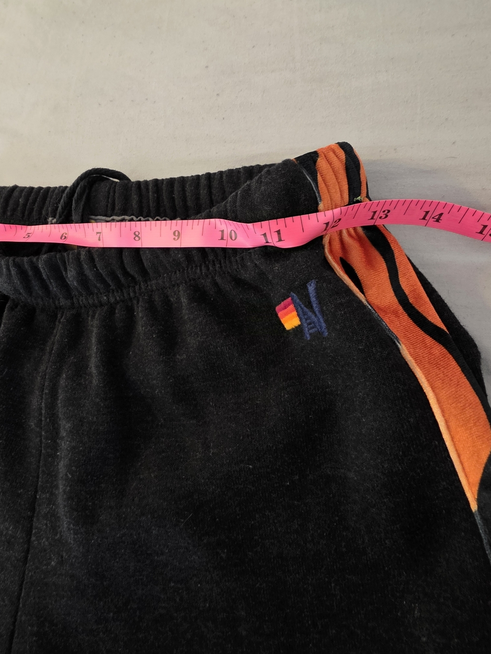 Aviator Nation AV Jogger Set with Orange Tiger-Stripe Velvet Trim - Picture 13 of 16